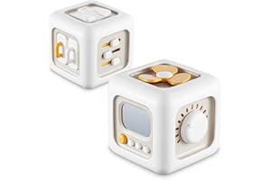 JACKEYLOVE Montessori Toys for 1 Year Old, Baby Travel Essentials Toy, Activities Busy Cube, First Birthday Gifts, Baby Toys 