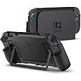 Spigen Dual Grip Designed for Nintendo Switch 2 Case (2025) Dockable Controller Cover Compatible with Kickstand and Enhanced 