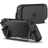 Spigen for Nintendo Switch 2 Case, Dual Grip Designed for Switch 2 (2025) Dockable Cover Compatible with Kickstand - Black
