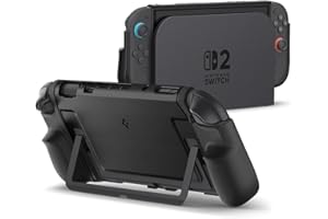 Spigen Dual Grip Designed for Nintendo Switch 2 Case (2025) Dockable Controller Cover Compatible with Kickstand and Enhanced 