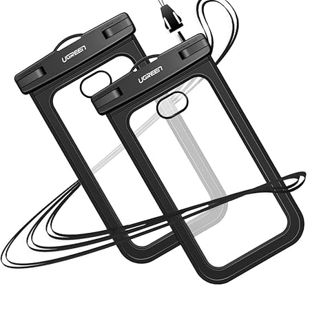 UGREEN Wasserdichte Handyhülle 2 Stück Handy Tasche wasserfest Handy Hülle kompatibel mit iPhone XS XR X 8 Plus 7 Plus 6, Sam