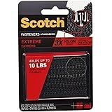 Scotch Heavy Duty Reclosable Fasteners,1 in by 3 in,2 Sets/Pack,6-Packs