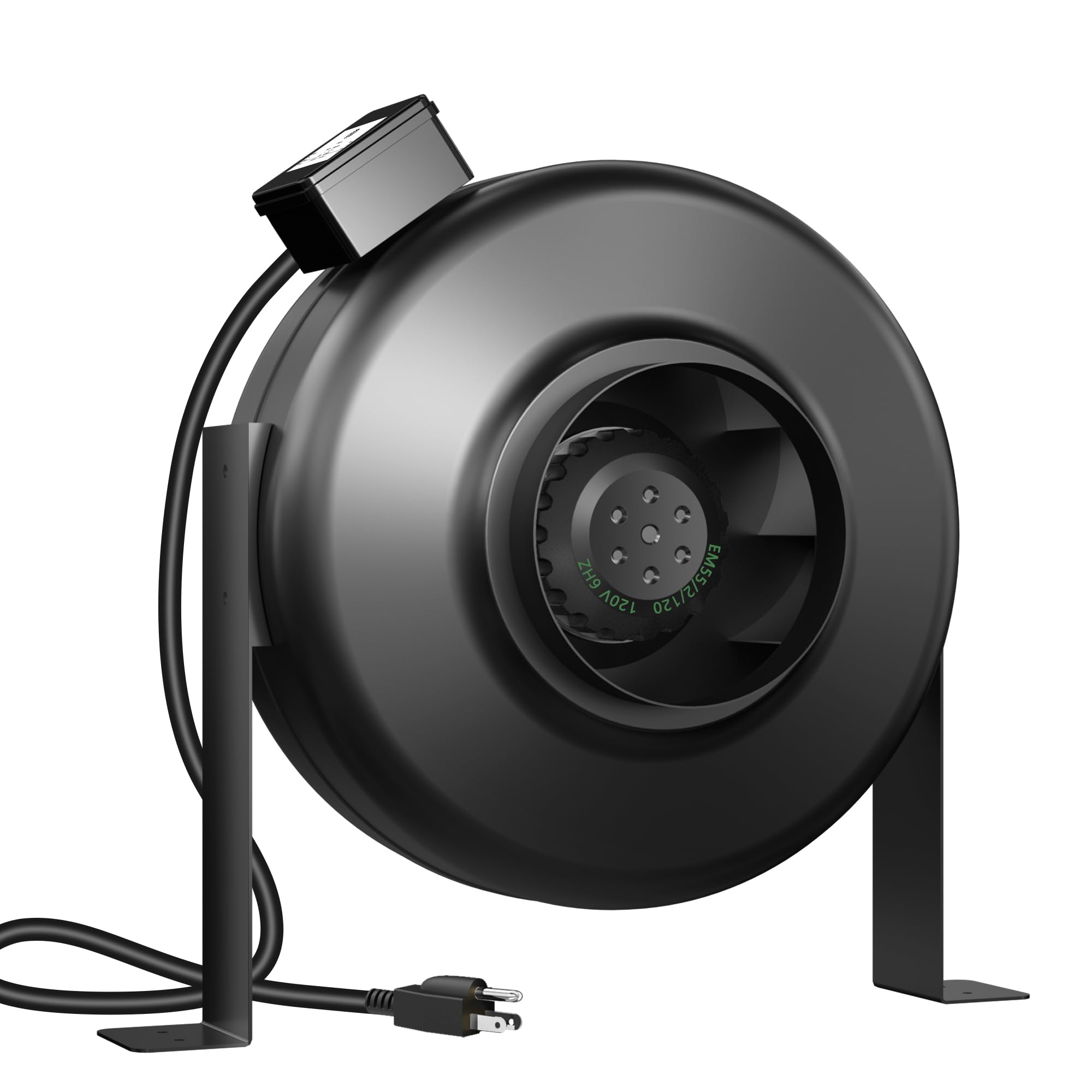 Photo 1 of 6 Inch Inline Duct Fan, 424 CFM Inline Fan Duct Exhaust Fan with for Grow Tent, Indoor Garden Ventilation, NSK/SKF Bearings, ETL Listedted