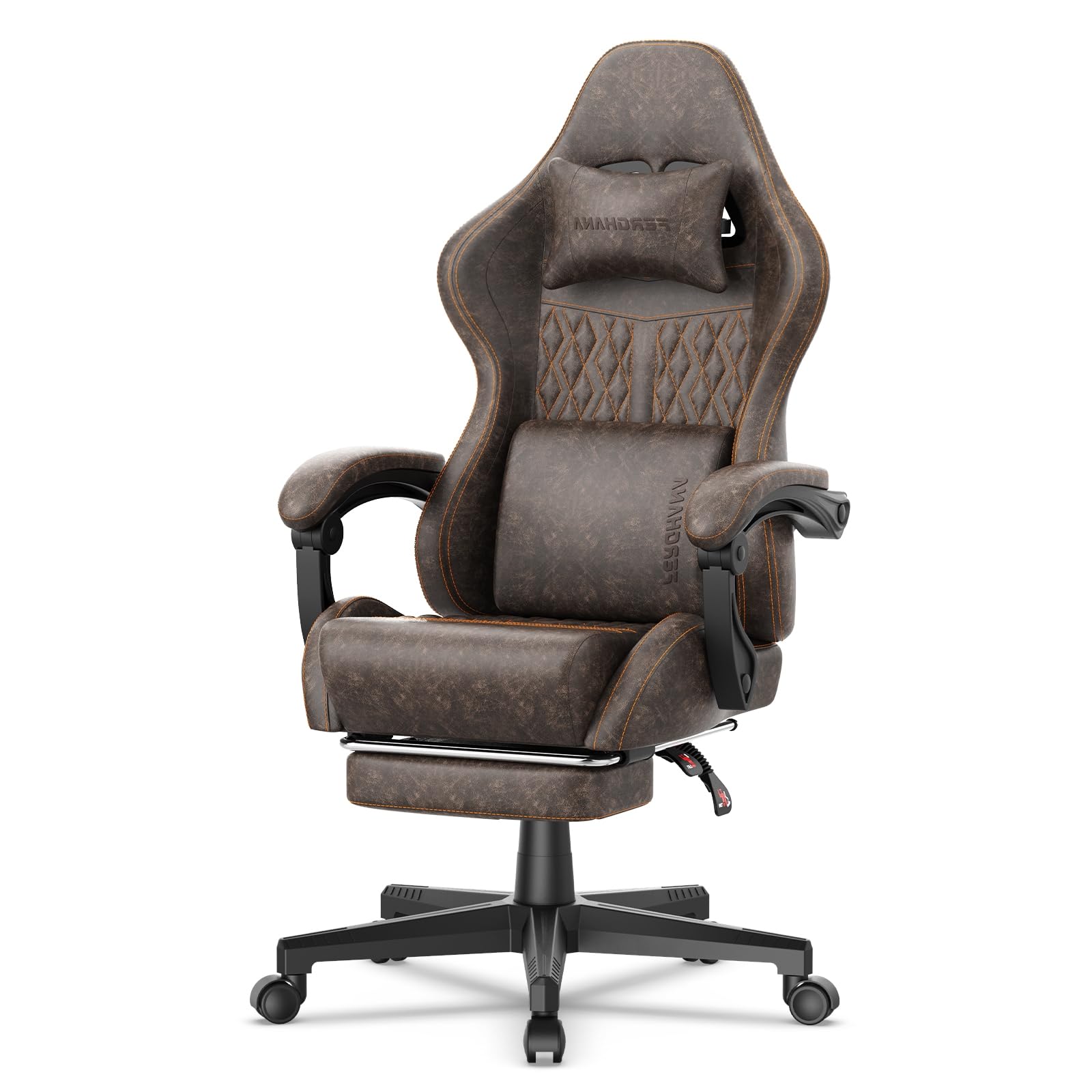 Ferghana Vintage PU Leather Gaming Chair, Ergonomic