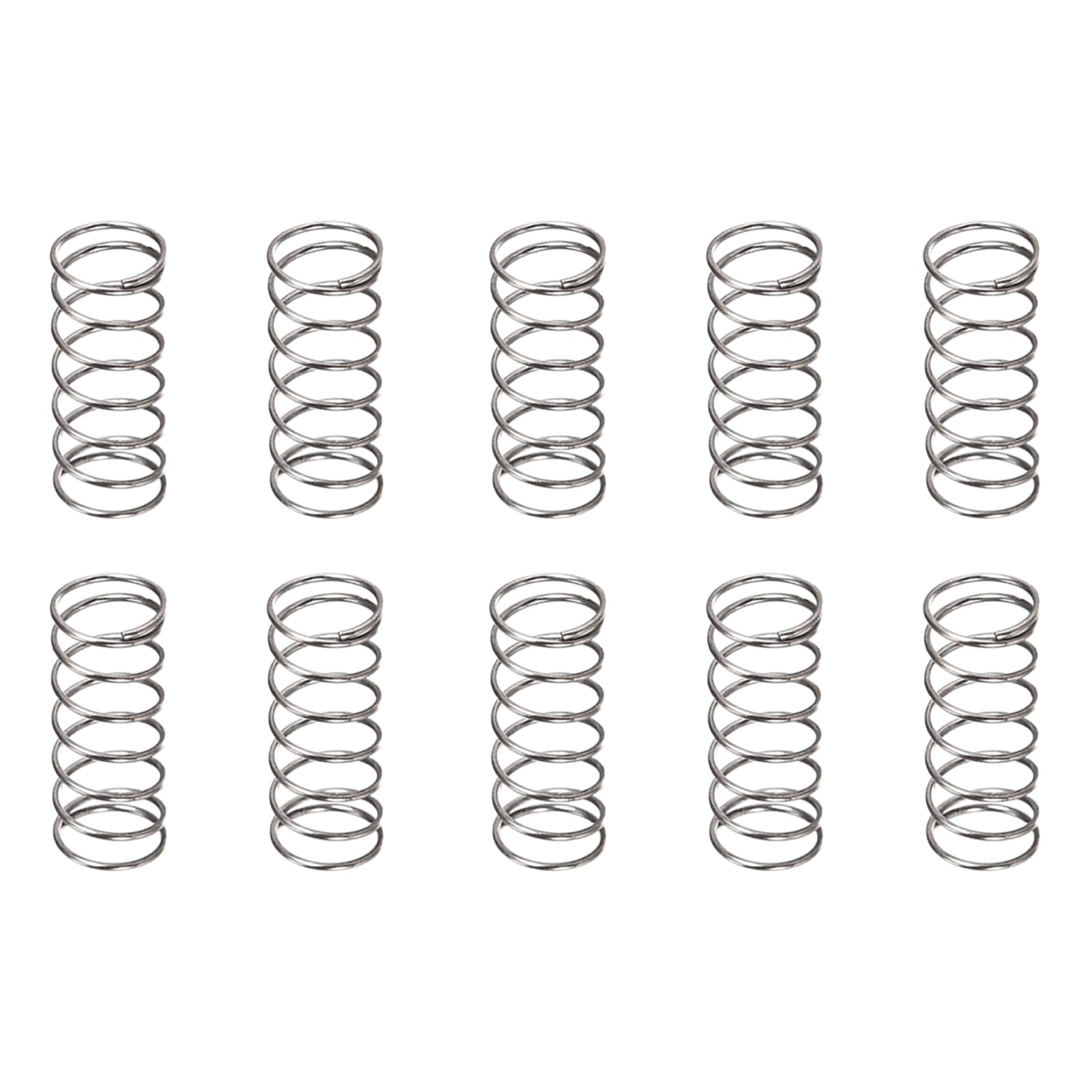 DTGN 0.3x4x10mm(DxODxL) Compression Spring - 30Pack - Good for Machinery - Spring Steel Extension Spring - Gray
