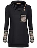 Miusey Loose Shirt,Womens Reglan Long Sleeve Plus