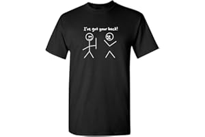 FEELIN GOOD TEES I Got Your Back Stick Figure Graphic Friendship Novelty Sarcastic Funny T Shirt