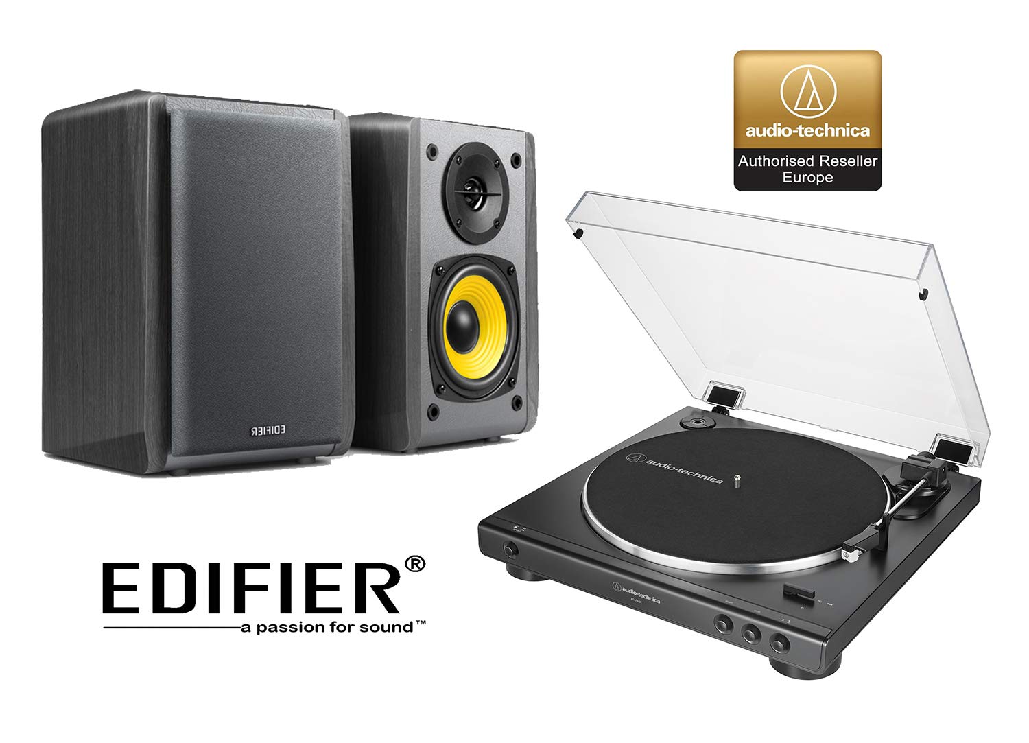 Buy AudioTechnica ATLP60 Turntable and R1010BT Active Bluetooth