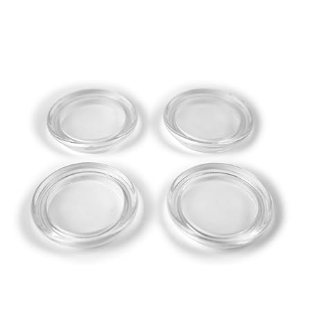 K.D.J. Brand Möbeluntersetzer, Stuhlbeingleiter, Möbelgleiter, glasklar, 40 mm Innendurchmesser - 4 Stück