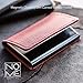 NOMĒ Womens Slim Business Card Holder - Small Pocket Case - Magnetic - Red Wallet