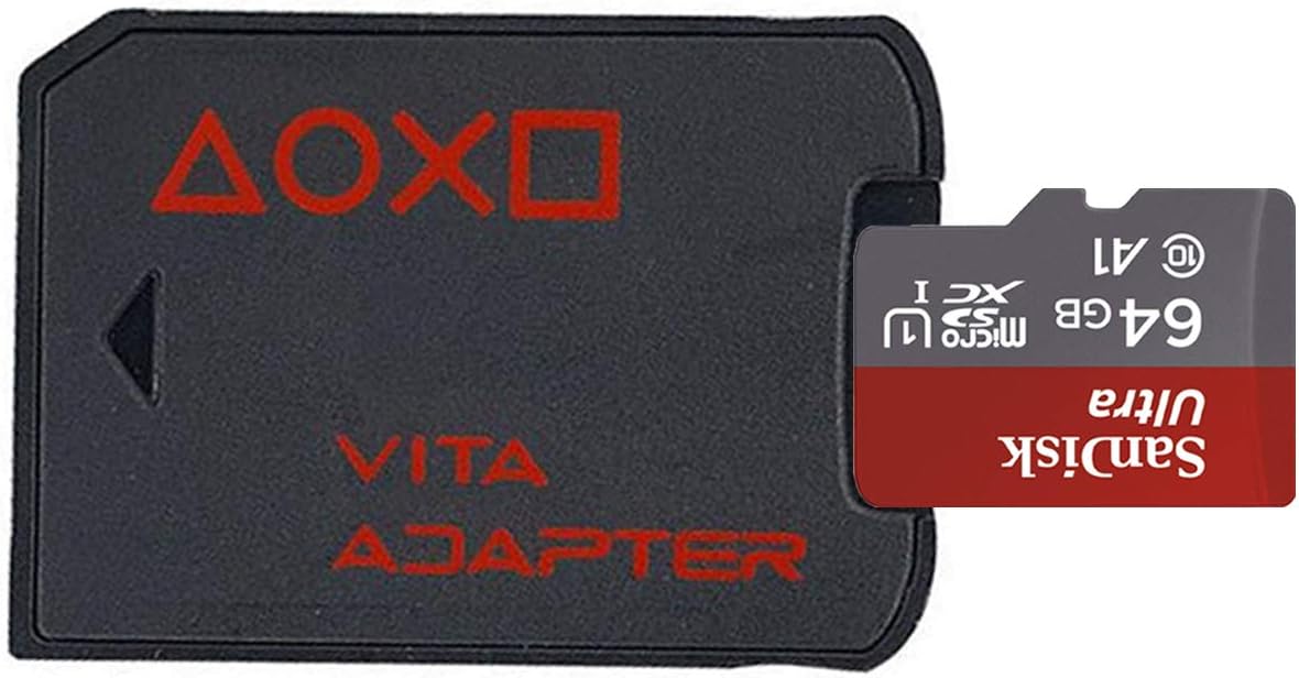 LEAGY SD2Vita V3.0 PSVita Game Card to Micro SD Card Adapter for PS Vita 1000 2000 3.60 System, Black