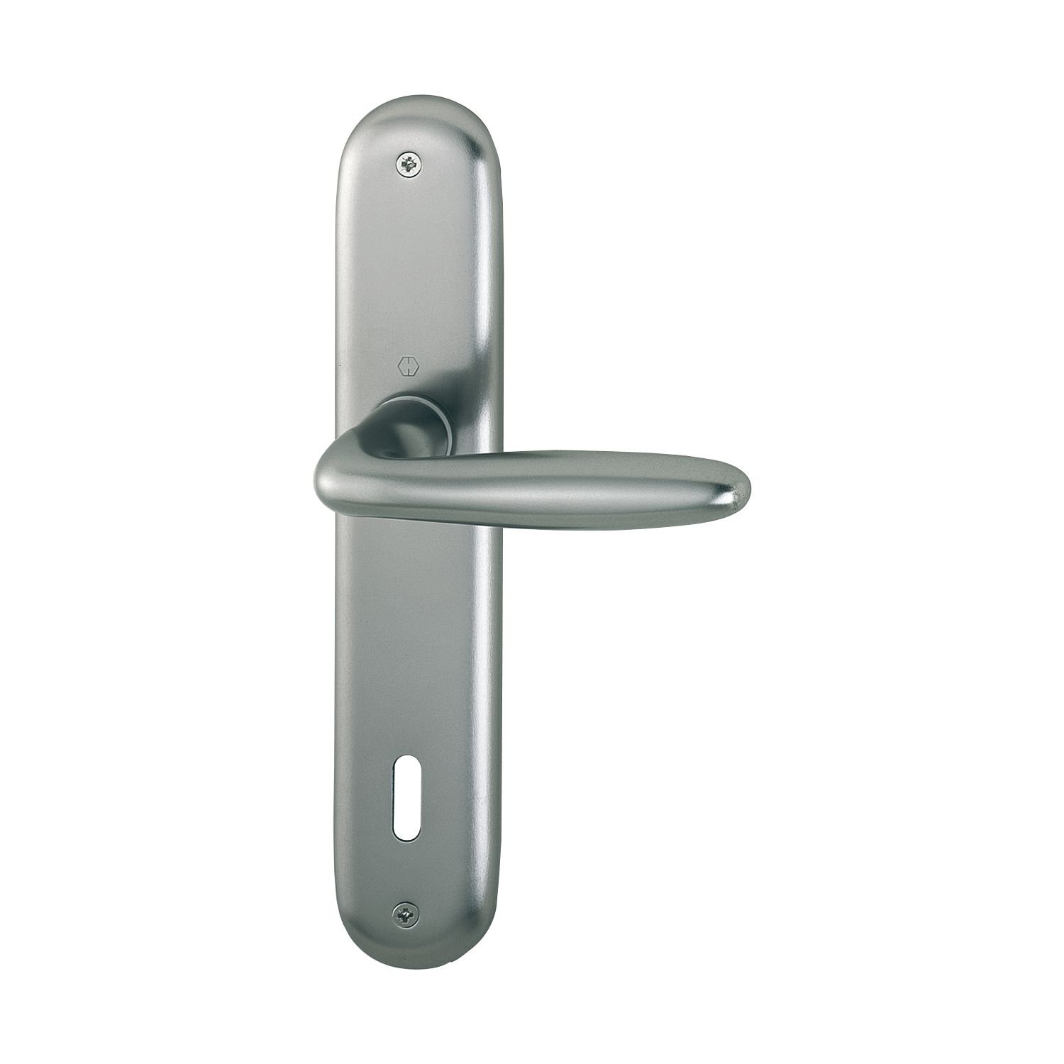 HOPPE Verona 2949543 Door Handle Set on Plate BB 90, Door Thickness 37-47, VK 8/8.5 Stainless Steel Effect