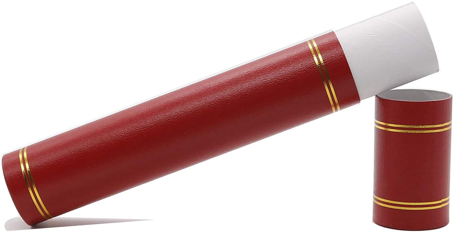 GraduatePro Graduation Scroll Degree Diploma Tube Holder A4 Paper Marriage Birth Award Record of Achievement Folder Red