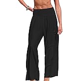 CUPSHE Women Swimsuit Cover Ups Pants High Waist Smokced Wide Leg Beach Vacation Outfits