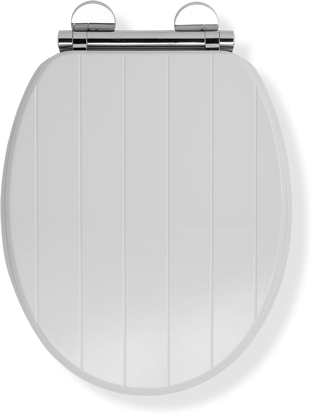 Croydex Portland Soft Close Toilet Seat with Flexi-Fix Hinges White Wood