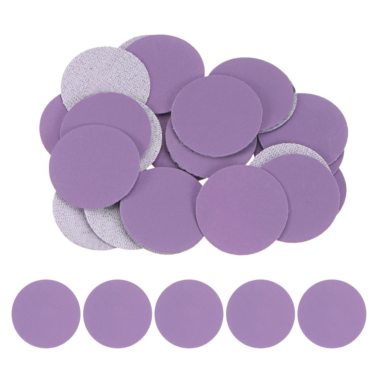 Kozelo 25pcs Premium Sanding Discs Hook and Loop - [1 Inch x 2000 Grits] Purple Sandpapers Mini Size for Jewelry Wood Metal Polishing
