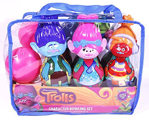 What Kids Want Trolls Sculpted Character Bowling Set Toy