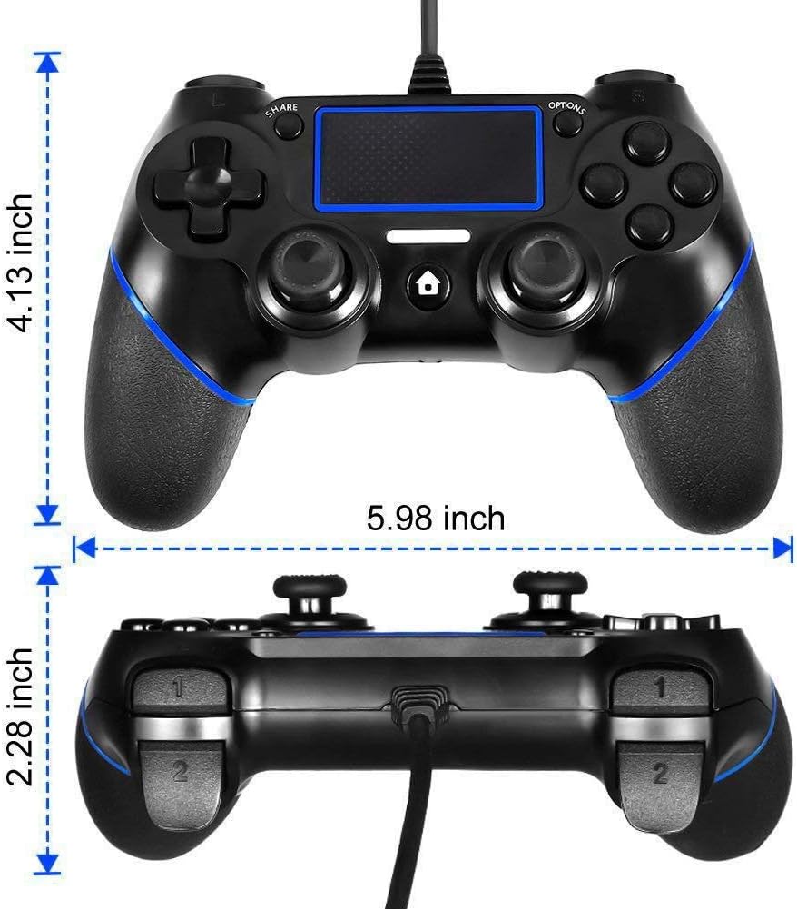 Amazon Nuyoo Ps4 コントローラー Pc Usb ゲームパッド 有線ゲームパッド Ps3 Pc Ps4対応 Blue Nuyoo ゲームパッド 通販
