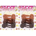 Hair Clips Barrettes Colorful Head Pins Accessories for Kids Children Girls Toddlers Women All Ages (Brown Assorted - 32 Pcs)