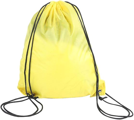 Amazon Co Jp K Outdoor ナップサック ライトバック 巾着バックパック 旅行 アウトドア スポーツジム ストレージ用バッグ イエロー シューズ バッグ