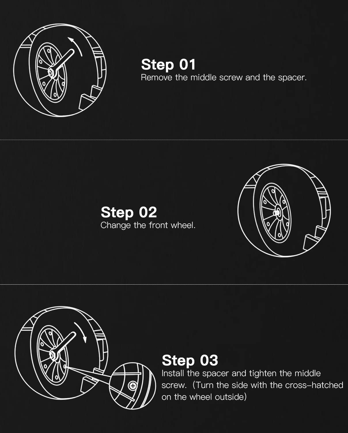 Stio GoKart Front Wheel Assembly for Ninebot by Segway Go Kart Kit, Go Karting Kart Replacement Wheel Kit