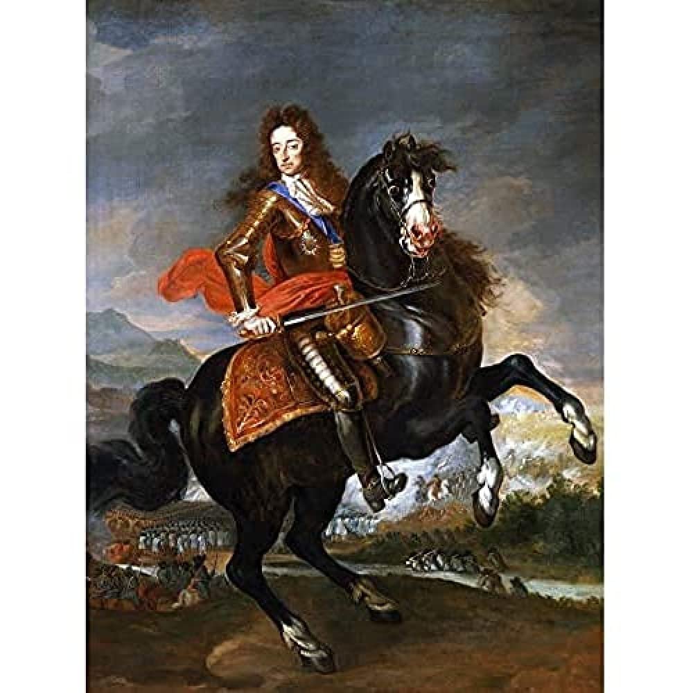 Portrait King William III England Painting Royal Historic Art Print Canvas Premium Wall Decor Poster Mural
