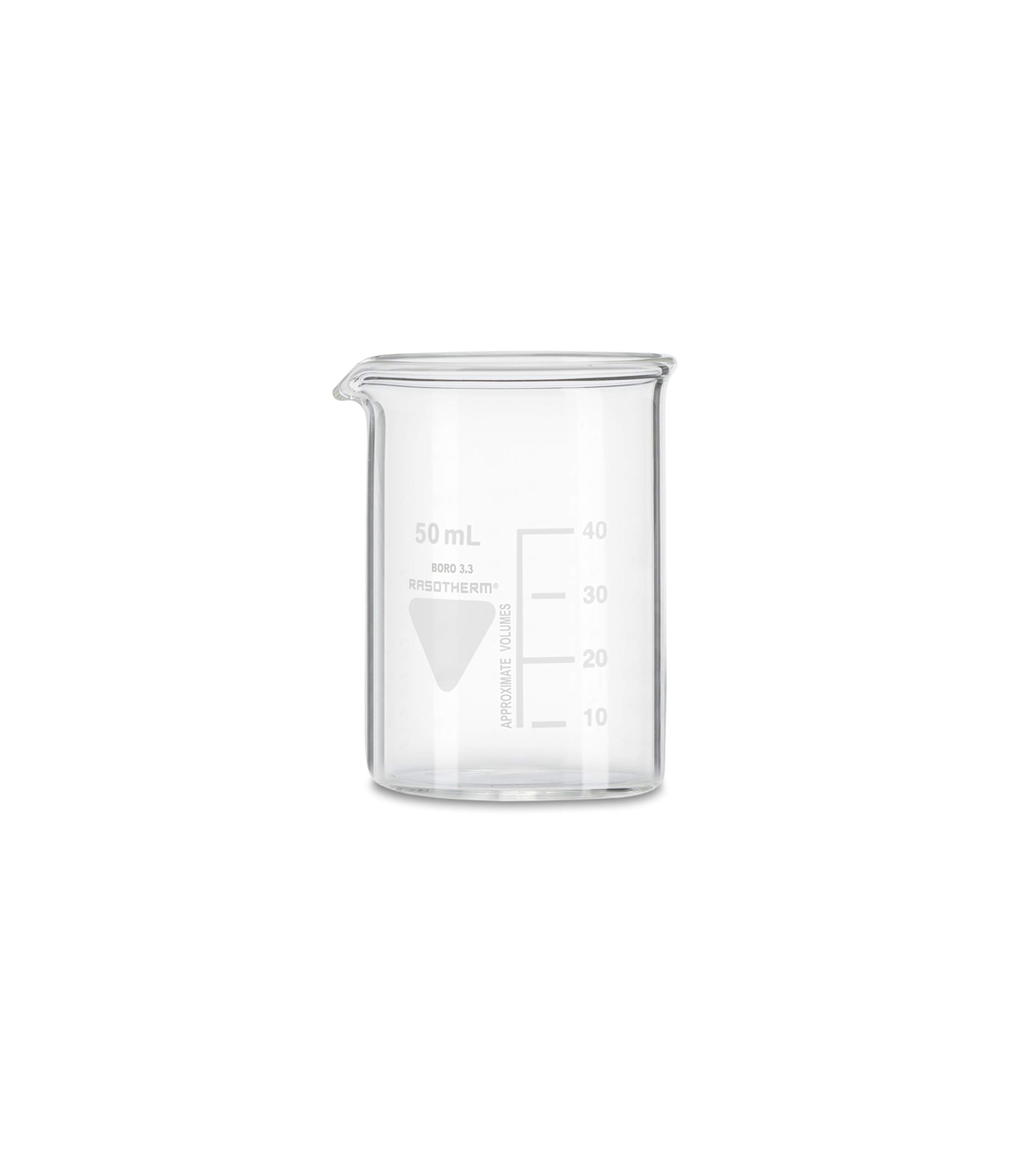 RASOTHERM Beaker Glass Low Shape with Spout (Boro 3.3) 50 ml