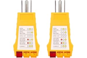 2pcs Outlet Tester, Electric Plug Circuit Tester for Standard North American AC Outlets Electrical Receptacle Socket Analyzer