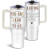 DUUV Leaving Job Gifts for Coworkers, Going Away Tumbler for Women, Men, Birthday Gift for Co-Worker, Friends, Farewell Gifts for Christmas Thanksgiving, 40 Oz Tumbler with Handle, 1PCS