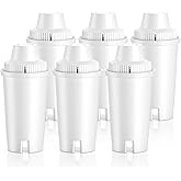Standard Water Filter for Brita Water Pitchers and Dispensers, including Metro Everyday UltraMax Classic 35557, Mavea 107007, Grand, Lake, OB03, NSF Certified, BPA-Free, 6 Pack