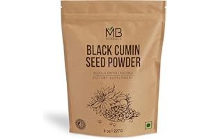 MB Herbals Black Cumin Seed Powder 227 Gram (8 oz) | Nigella sativa | Kalonji Seeds Powder | Black Seed | Non GMO | No Preservatives