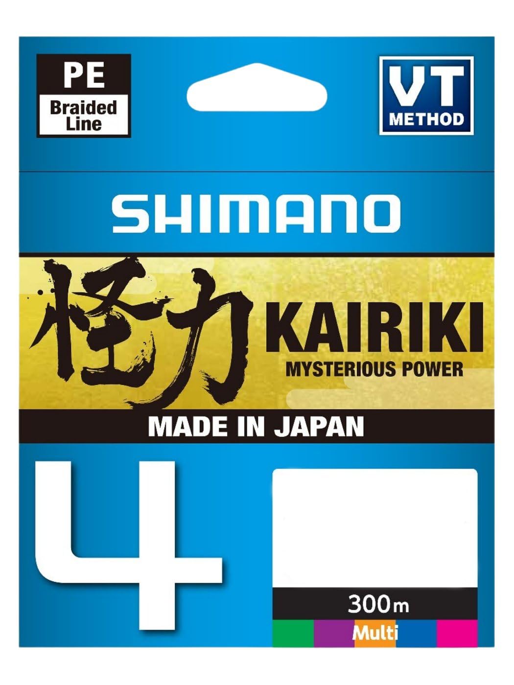 Shimano LDM64TE1819030M Kairiki 4 Strand Braid 4 Multi-Coloured 300 m Diameter 0.18 mm R.11.6 kg