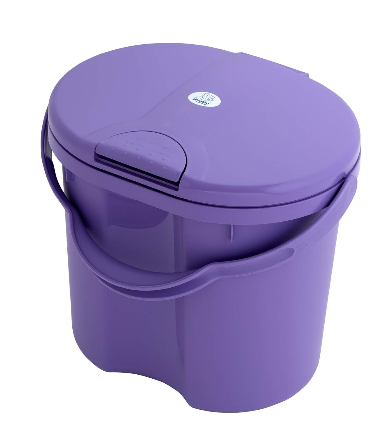 Rotho Babydesign TOP Nappy Bin, with Lid, 11L, from 0 Months, TOP, Lavender (Violet), 200020264