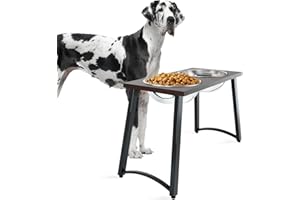 TIDANT Elevated Dog Bowls for Extra Large Dogs with 2 X-Large Stainless Steel Dog Bowls -3000ML(100oz), 16.5" Tall Raised Dog Bowl Stand, Food & Water Bowls for Large Breed, Extra Large Dogs