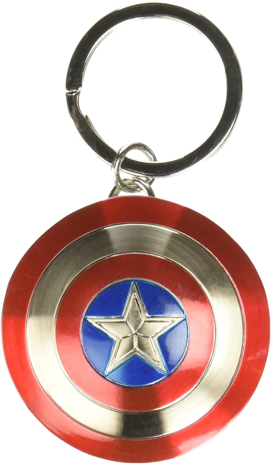 Marvel Captain America Shield Pewter Key Ring at  Men’s Clothing store: Key Chains