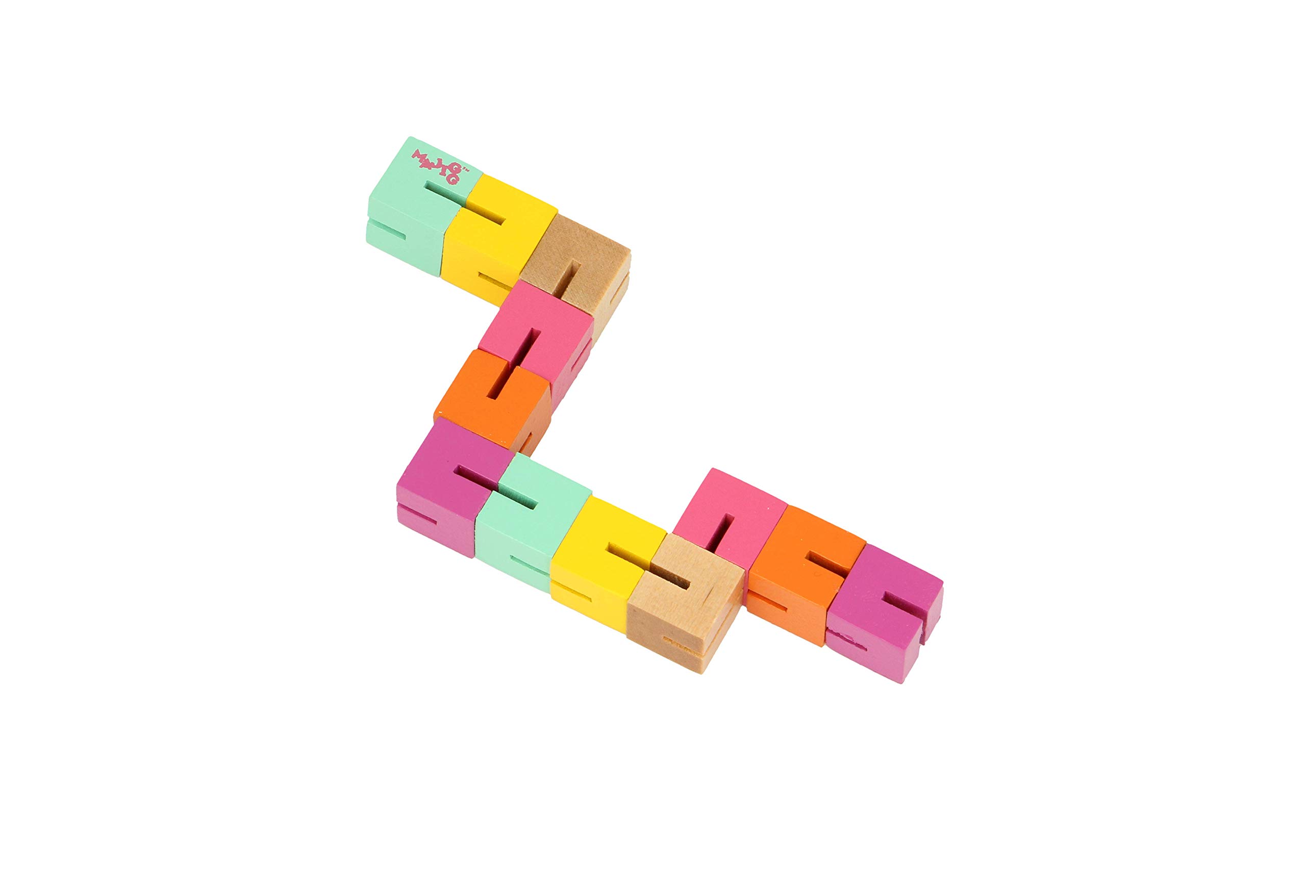 MAJIGG Twisting Blocks, Traditional Wooden Fidget Toy