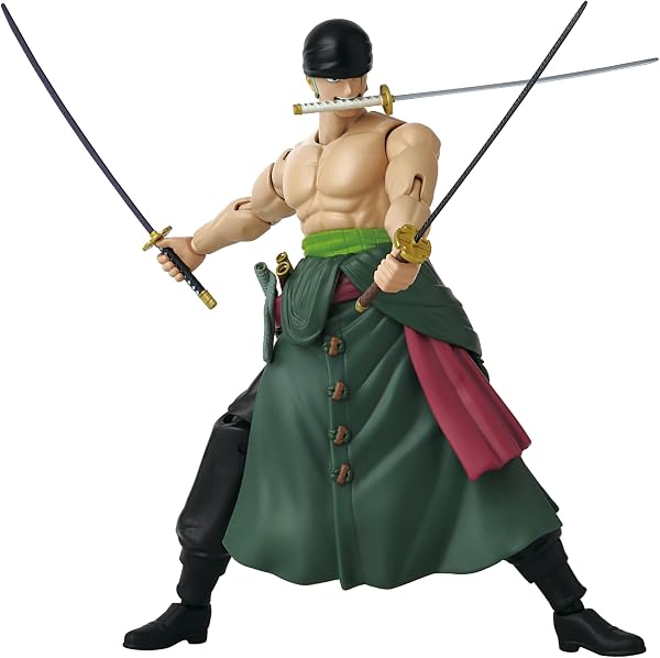 ANIME HEROES - One Piece - Roronoa Zoro Three Sword Style Action Figure | One Piece 6 Inch Action Figure Anime Heroes - Roron