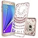 Samsung Galaxy Note 5 Case with Screen Protector,AnoKe Scratch Resistant Mandala Flower Girls Women Acrylic Hard Rubber Slim Fit TPU Clear Phone Cover Cases for Samsung Galaxy Note 5 -TM CH Rose Gold