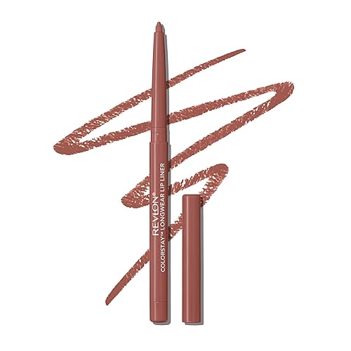 Revlon Colorstay Lip Liner Makeup with Built-in-Sharpener, Longwear Rich Colors, Smooth Application, 630 Nude, 0.01 oz