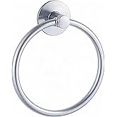 Besteffie Adhesive Towel Ring Wall Mount Hand Towel Ring Self Adhesive Towel Hanger Premium SUS304 Stainless Steel Rustproof Brushed Nickel, Kitchen, Bathroom Hand Towel Holder