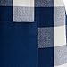 DII Unisex Buffalo Check Kitchen Collection, Classic Farmhouse Chef Apron, One Size, Navy & Cream