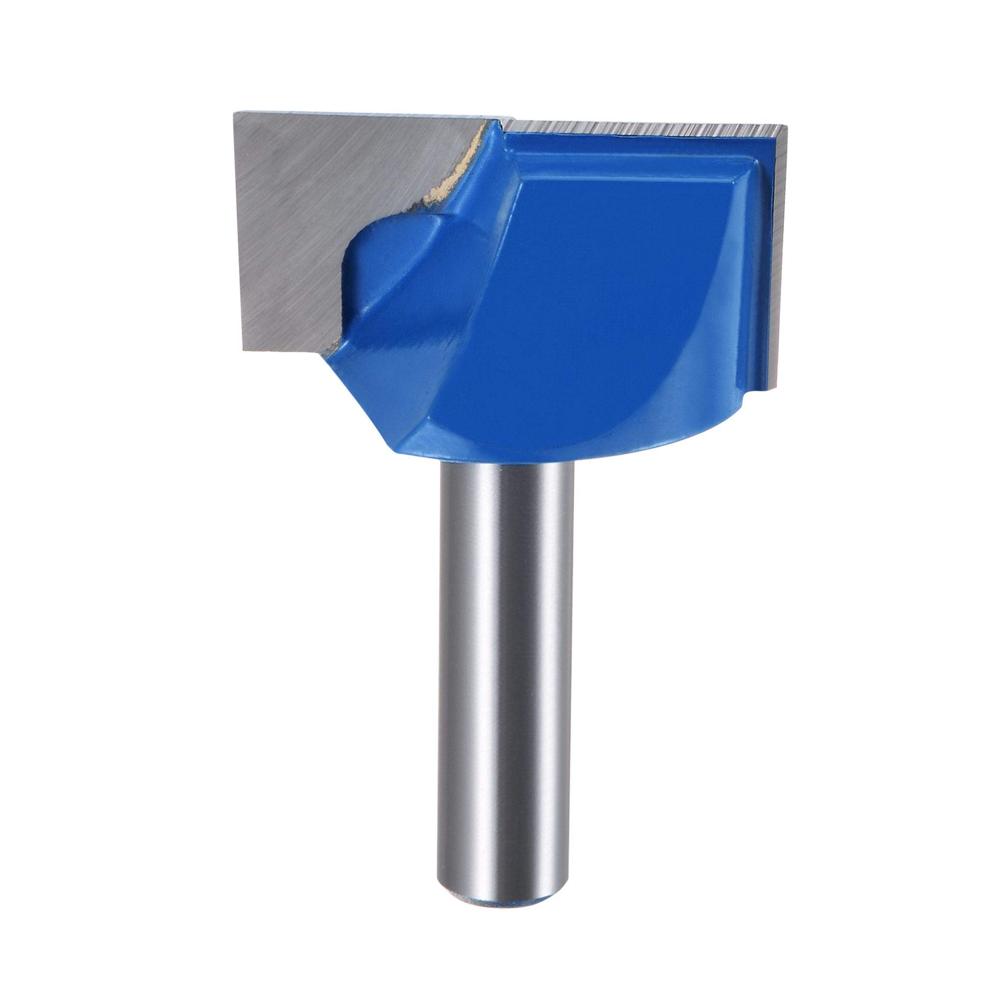 sourcing map 32mm Dia 8mm Shank Bottom Cleaning Router Bit, 2 Flutes Carbide Tipped Cutter Uncoated for Woodworking