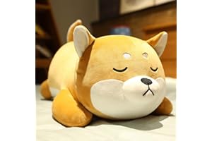 ERDAO Shiba Inu Plush Pillow,Soft Corgi Stuffed Animals Toy Cute Sleeping Puppy Doll Gifts for Kids (Smiling Eyes, 19.6 inch)