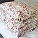 Fasthomegoods Shabby Chic Floral Pattern Duvet Cover 100% Cotton Red and White Queen 2 Pillowcases Included