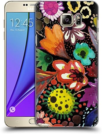 Official Sylvie Demers Eclosion Black Linen Flowers Hard Back Case for Samsung Galaxy Note5 / Note 5