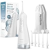 AquaSonic Aqua Flosser PRO - Rechargeable Electric Cordless Water Flosser for Teeth, Gums & Tongue - Waterproof Modern Design