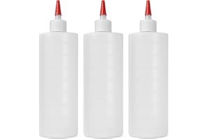 HOMESTEAD CHOICE 3-pack Plastic Squeeze Bottles for Sauces - 32oz Condiment Squeeze Bottles for Liquids - BPA Free Squirt Bottle with Cap - Ketchup, Syrup, Oil, Dressings, Honey & Arts and Crafts