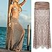 Tuvana Beach Swimsuit Swimwear Bikini Cover Up Hollow Crochet Dress and Skirt Two Styles in One