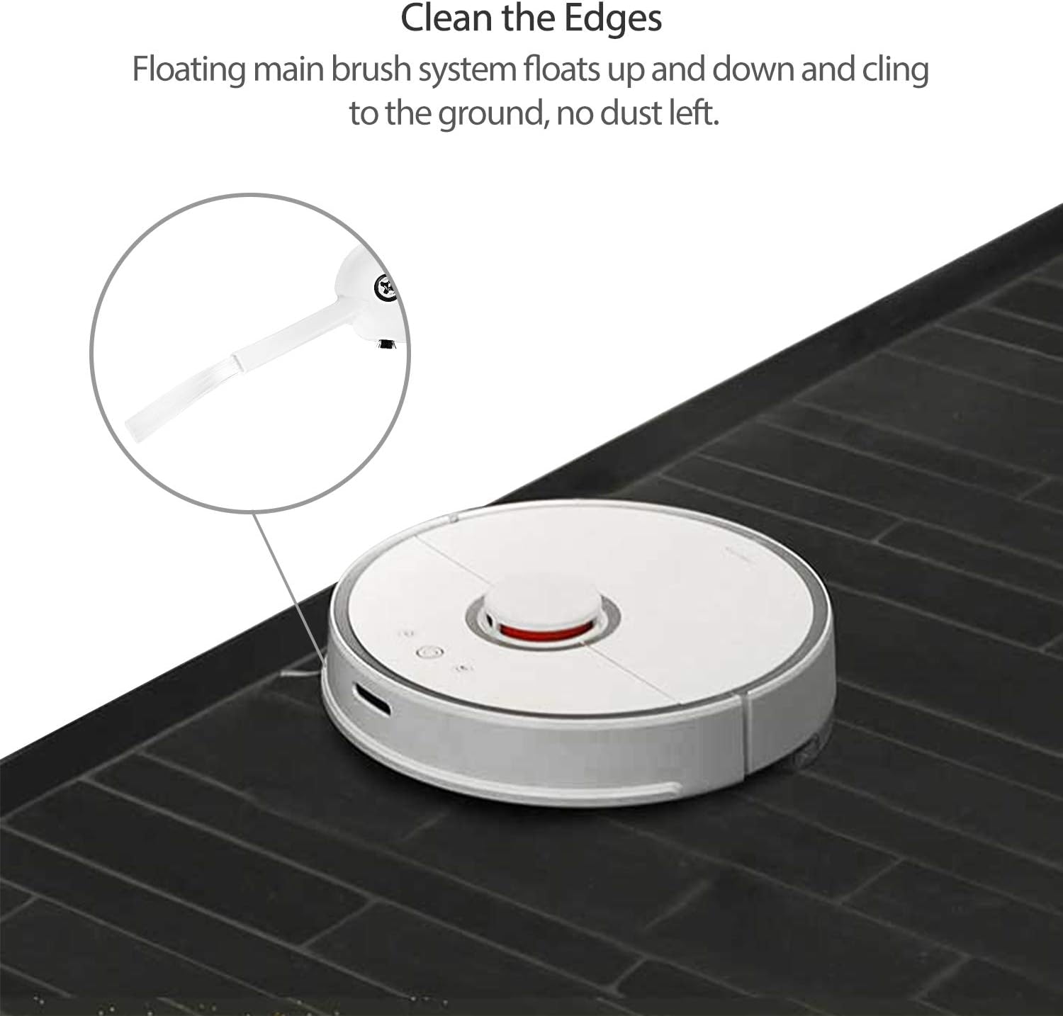 Cabiclean Replacement Accessories Kit Compatible Roborock E25 S5 S6 E20 E35 C10 S50 S51 S4 Xiaomi Robot Vacuum Mijia, 10 Pack (2 Main Brush + 4 Side Brush + 4 Filter) -