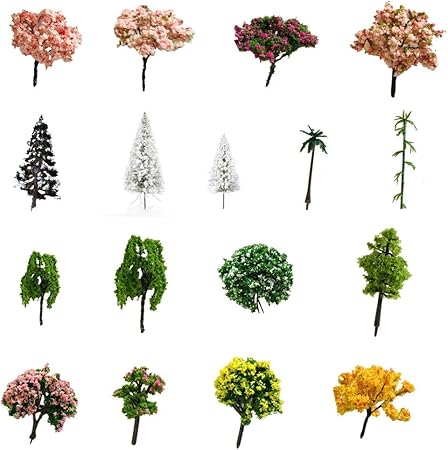 Amazon Com Forestbird Miniature Garden Tree Plant Ornaments Accessories Fairy Garden Moss Bonsai Decorations Diy Dollhouse Accessories A 17pcs Trees Garden Outdoor